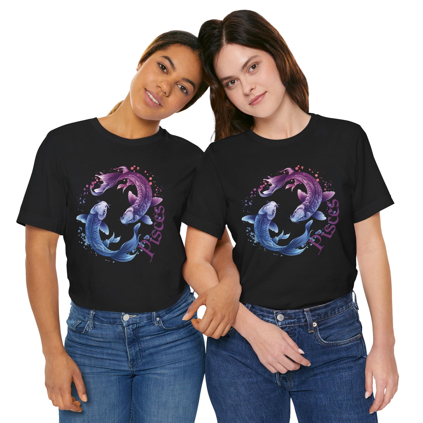 Pisces Artistic Zodiac Unisex Tee, Jersey Short Sleeve Tee, Your Perfect Everyday Favorite