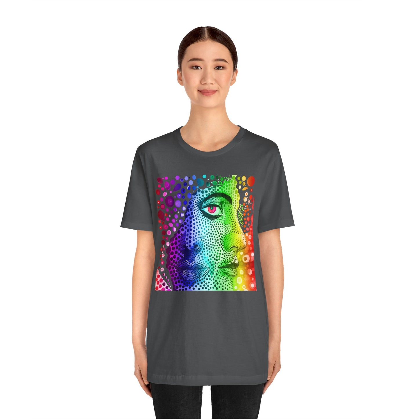 Two faced rainbow Unisex Jersey Short Sleeve Tee