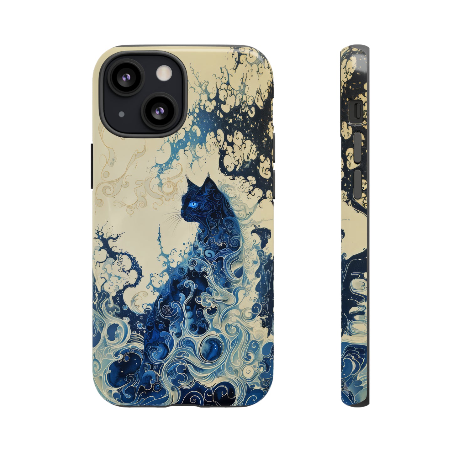 Black cat in smokeTough Cases