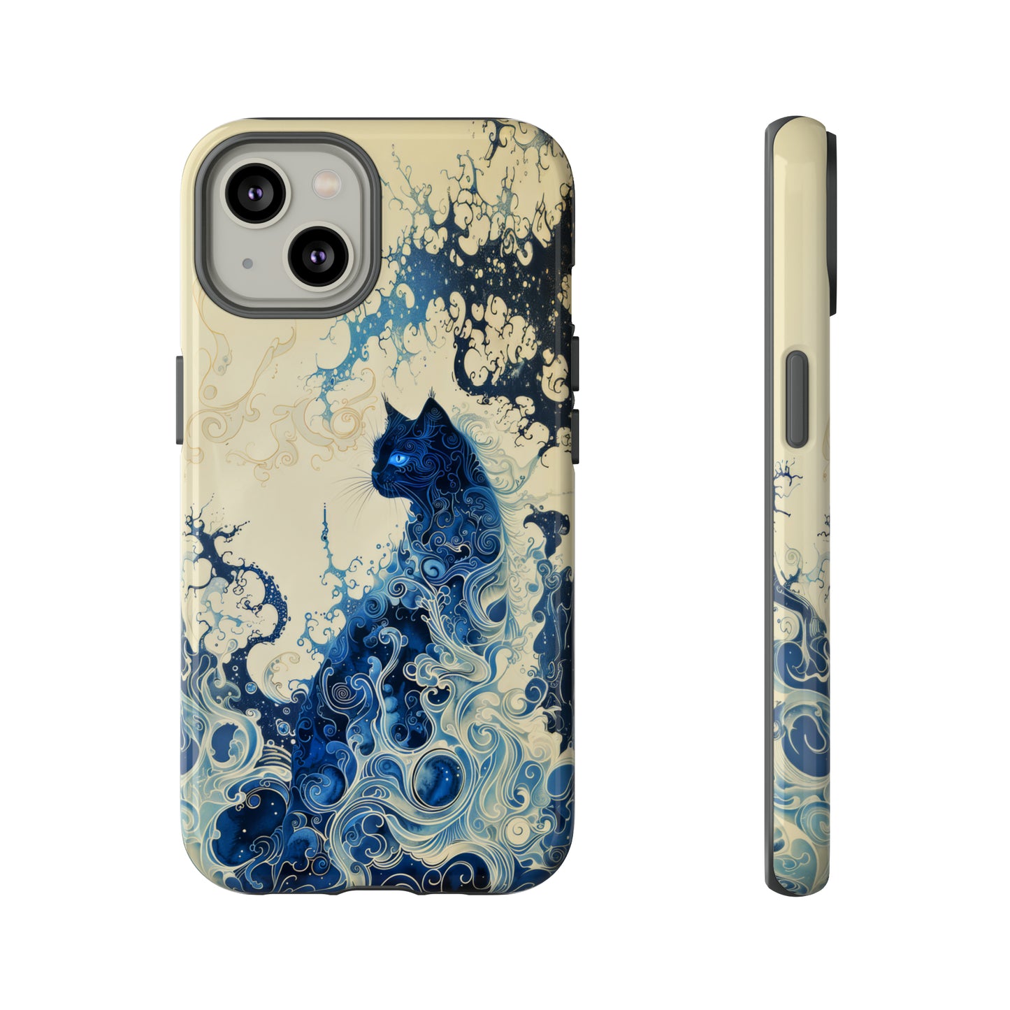 Black cat in smokeTough Cases