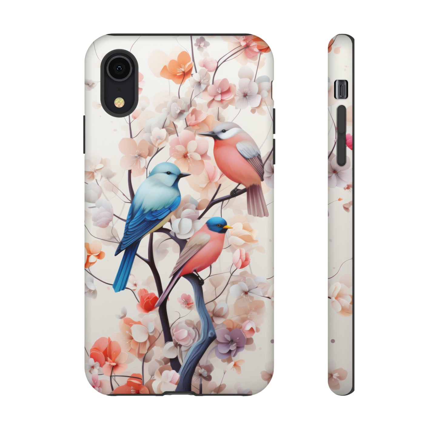 Three birds on a branch water color Tough Cases