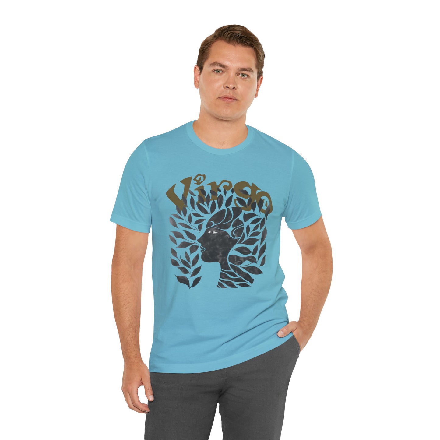Virgo Black graphic Unisex Jersey Short Sleeve Tee