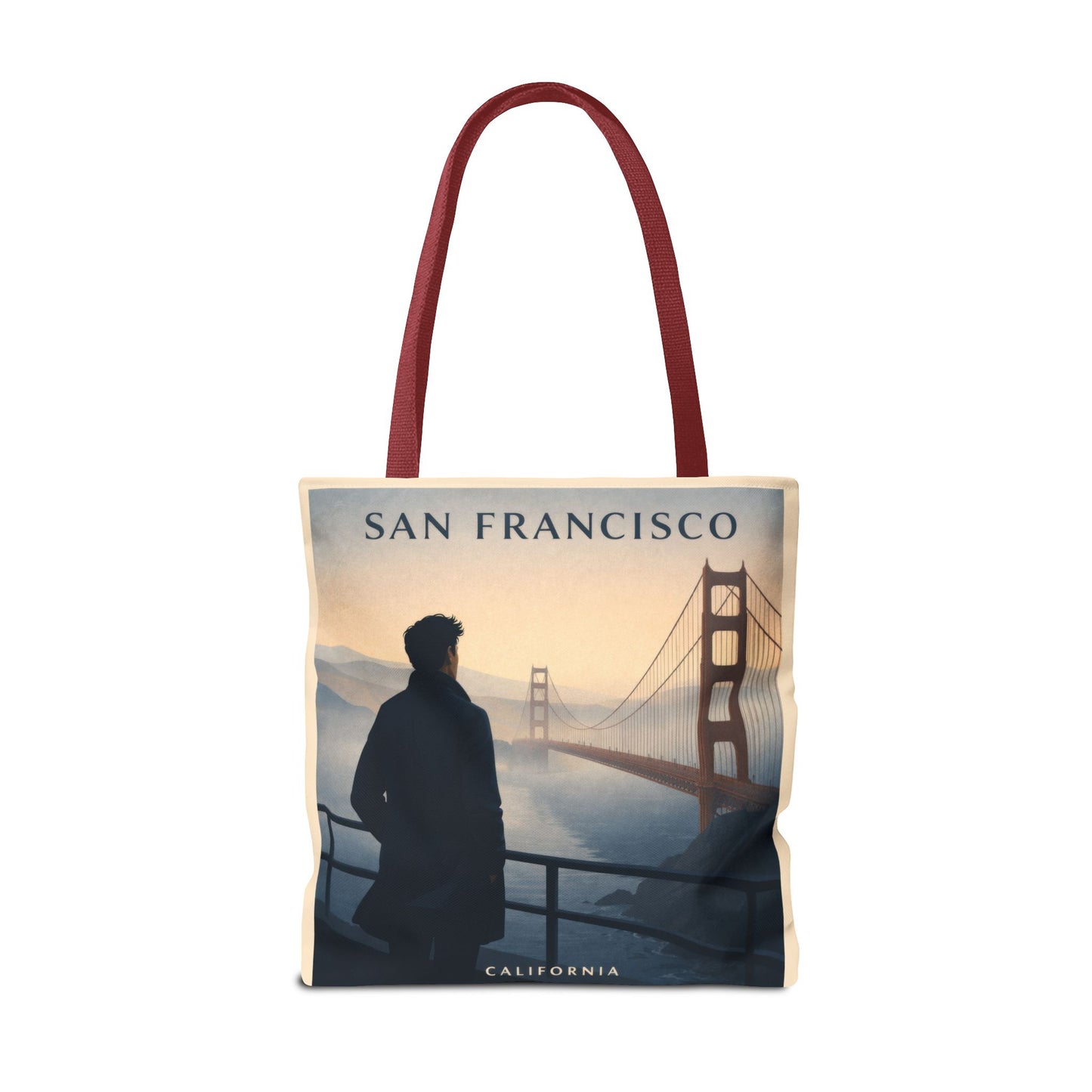 San Francisco Golden Gate Vintage Travel Tote Bag — Scenic California Souvenir