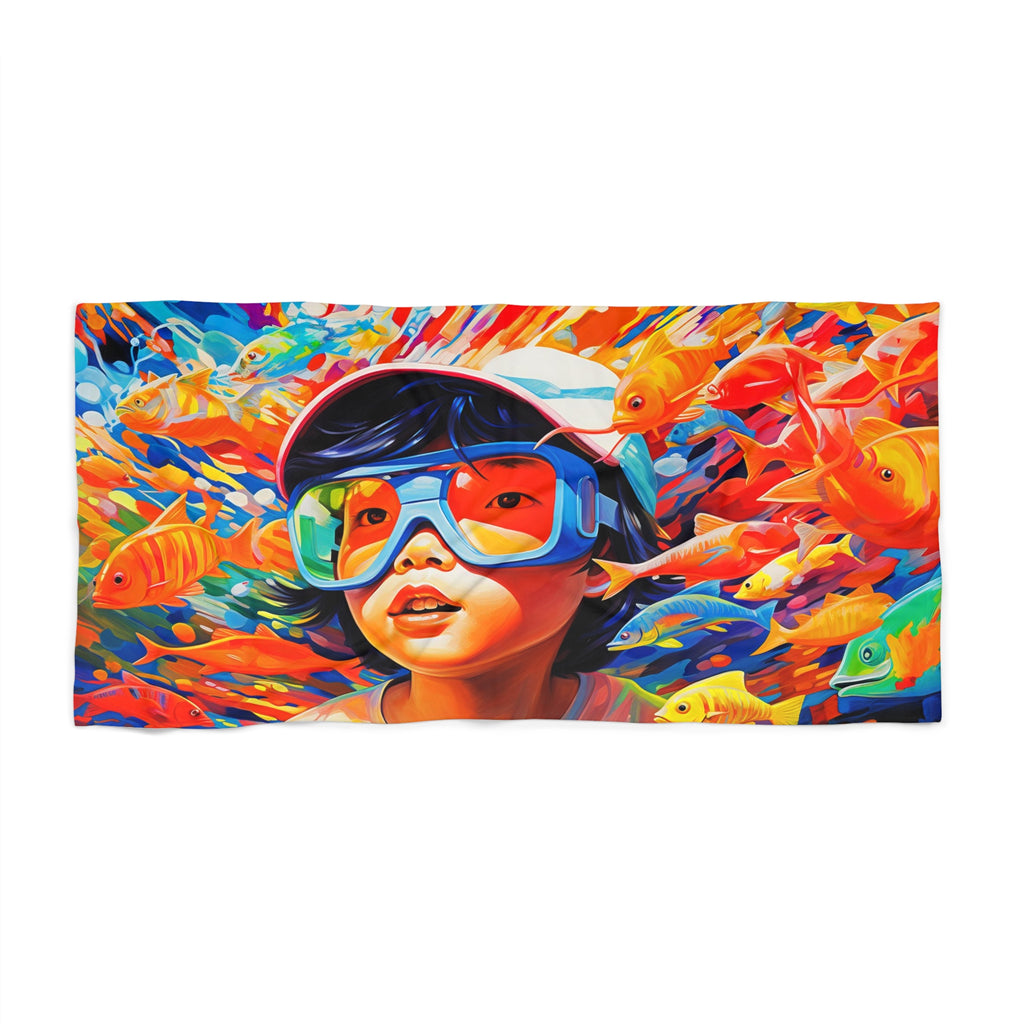 Colorful fish Beach Towel