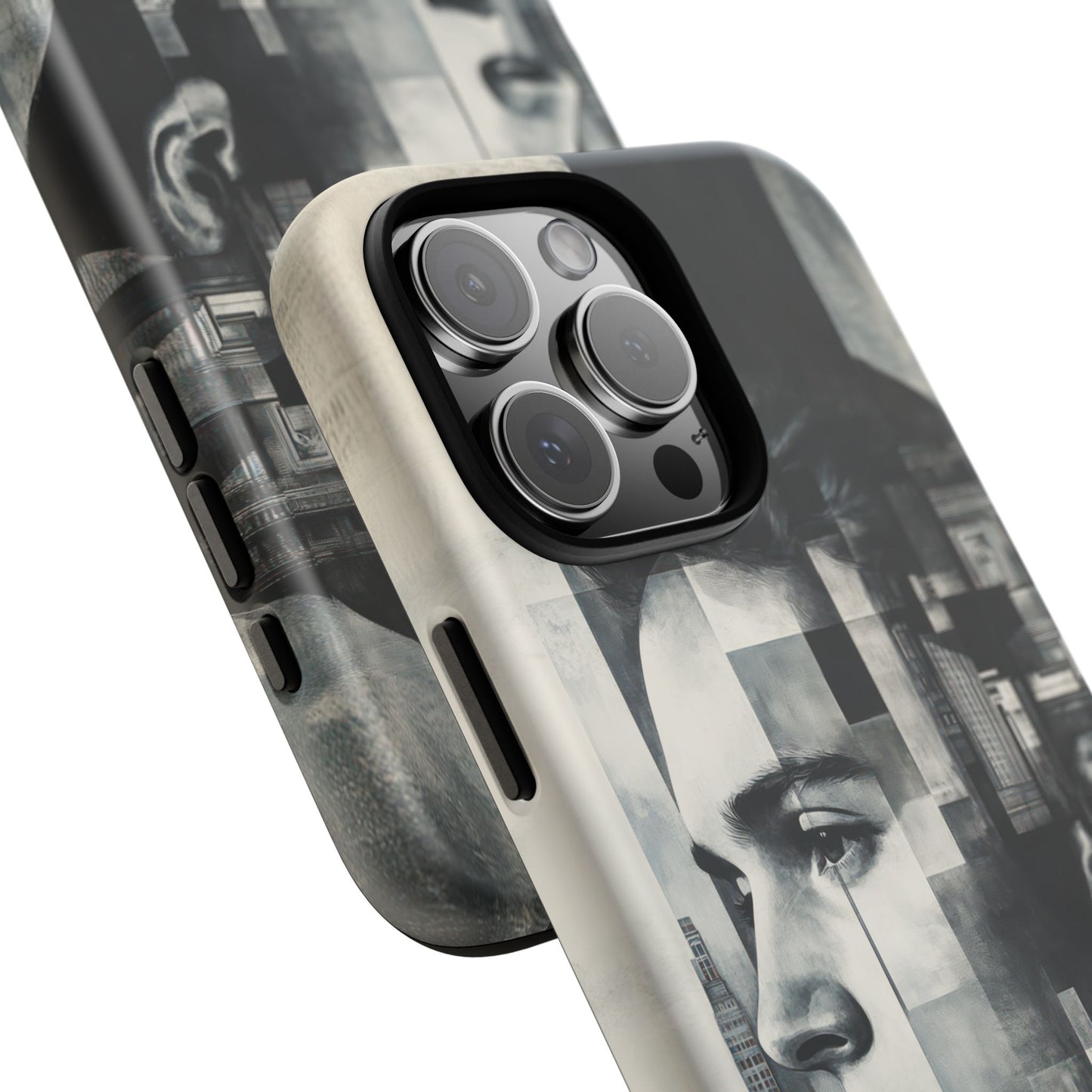 B&W deco Artistic Phone Case - Tough Cases Featuring Abstract Portrait Design