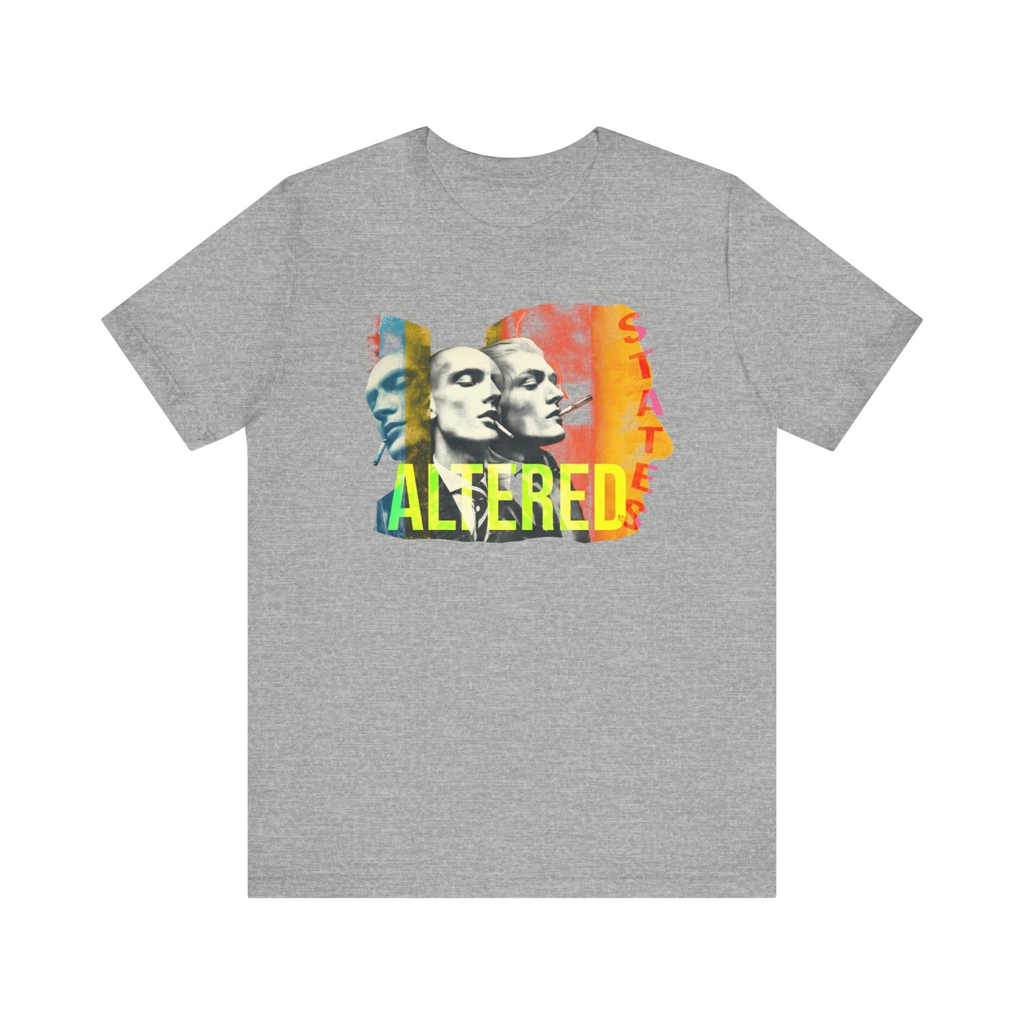 Altered Faces Graphic Tee — Retro Pop Art Psychedelic T-Shirt, Streetwear