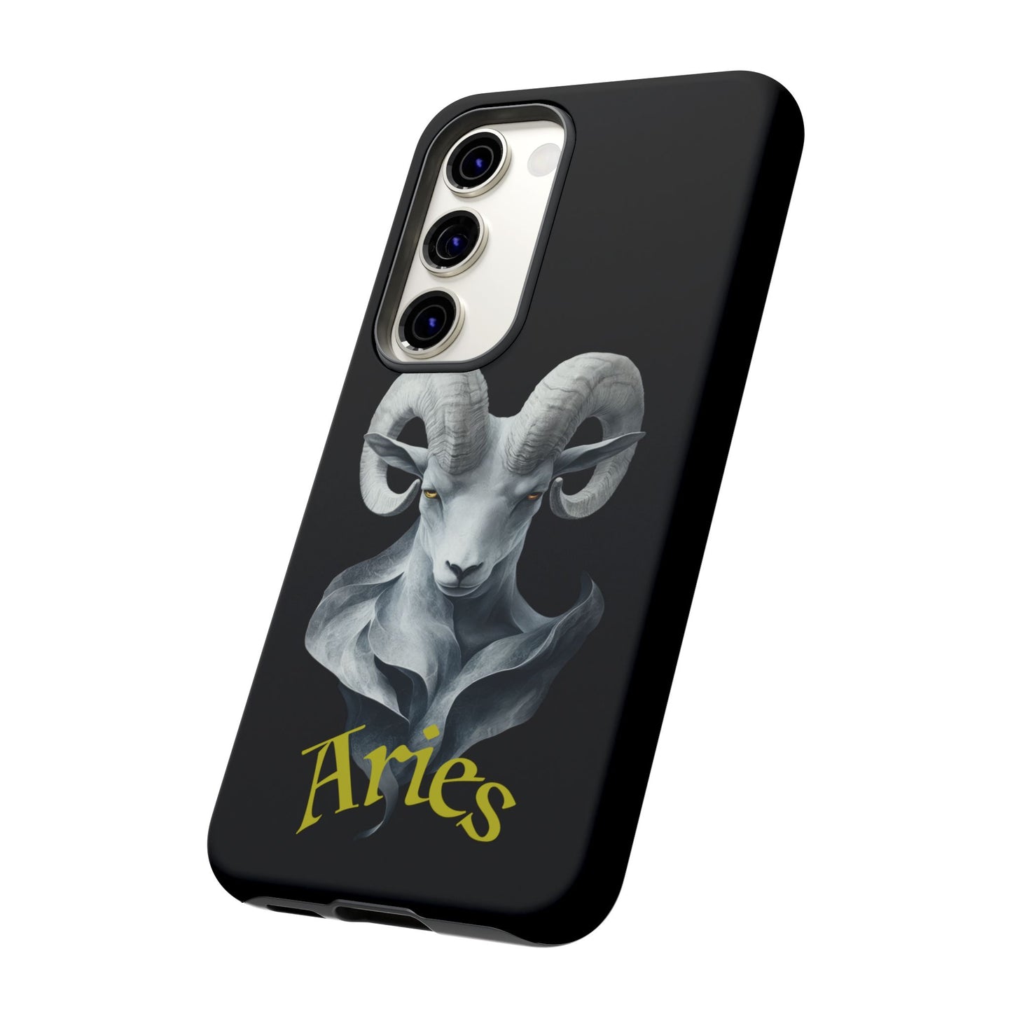 Aries Tough Phone Cases, Artistic Zodiac Phone Cases, premium-quality cases for iPhone, Samsung Galaxy, and Google Pixel devices
