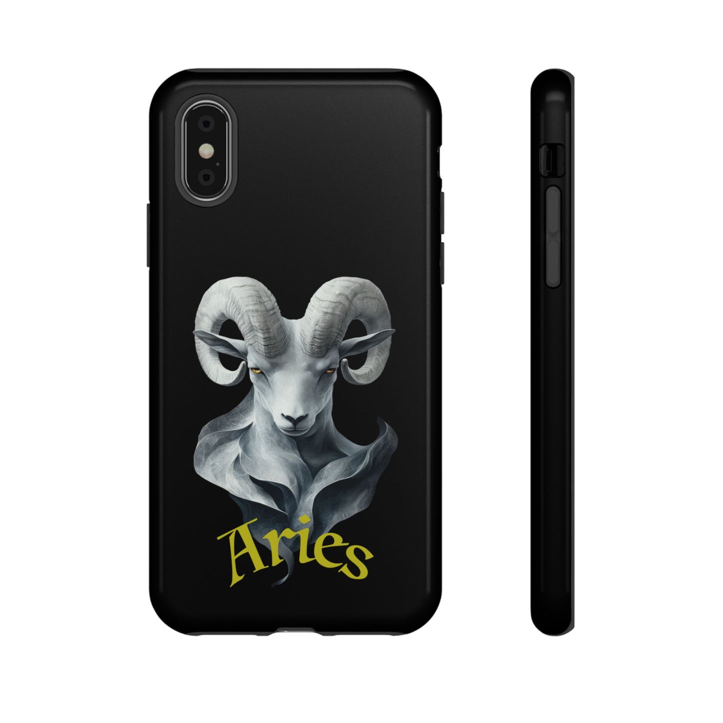 Aries Tough Phone Cases, Artistic Zodiac Phone Cases, premium-quality cases for iPhone, Samsung Galaxy, and Google Pixel devices