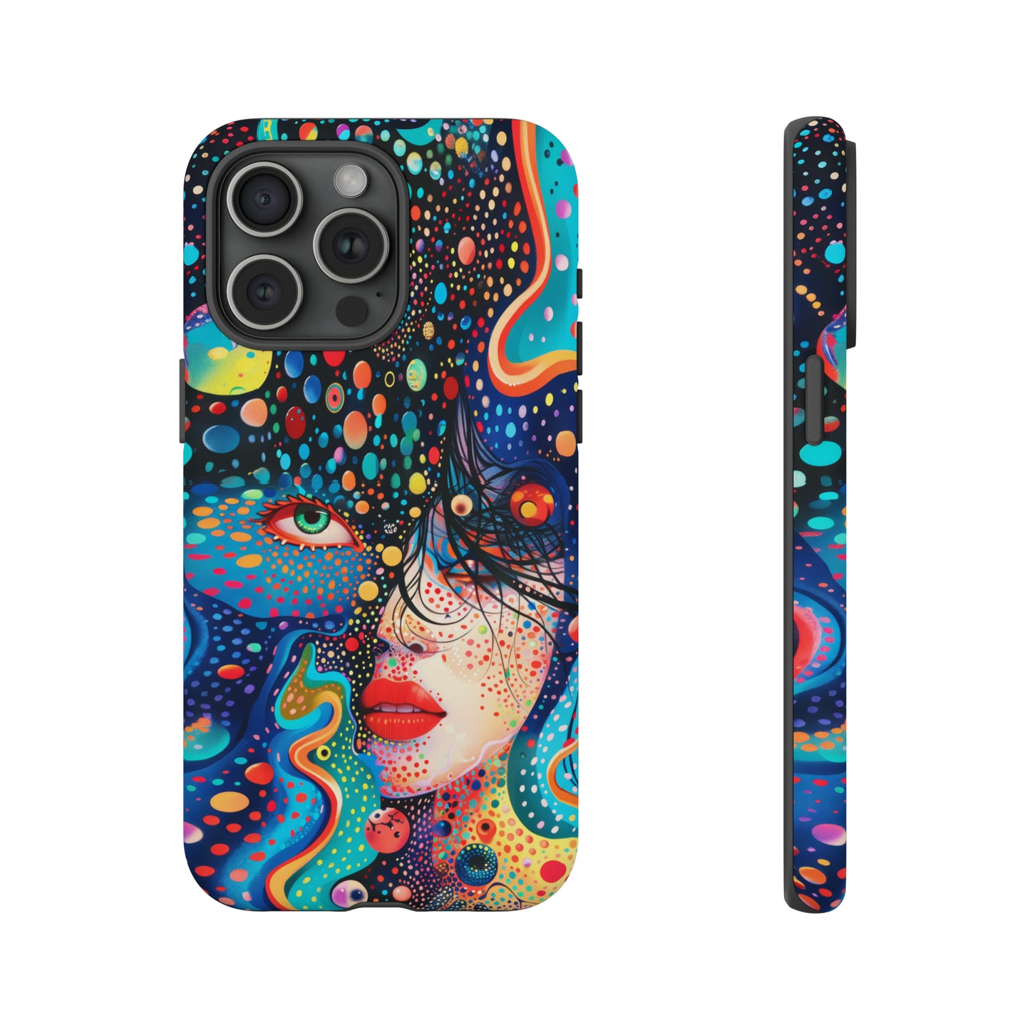 Phone Case, dream in color, Artistic design, Tough Case, Colorful whimsical flower design, iPhone 15, 14, 13, 12, 11, Samsung, Pixel