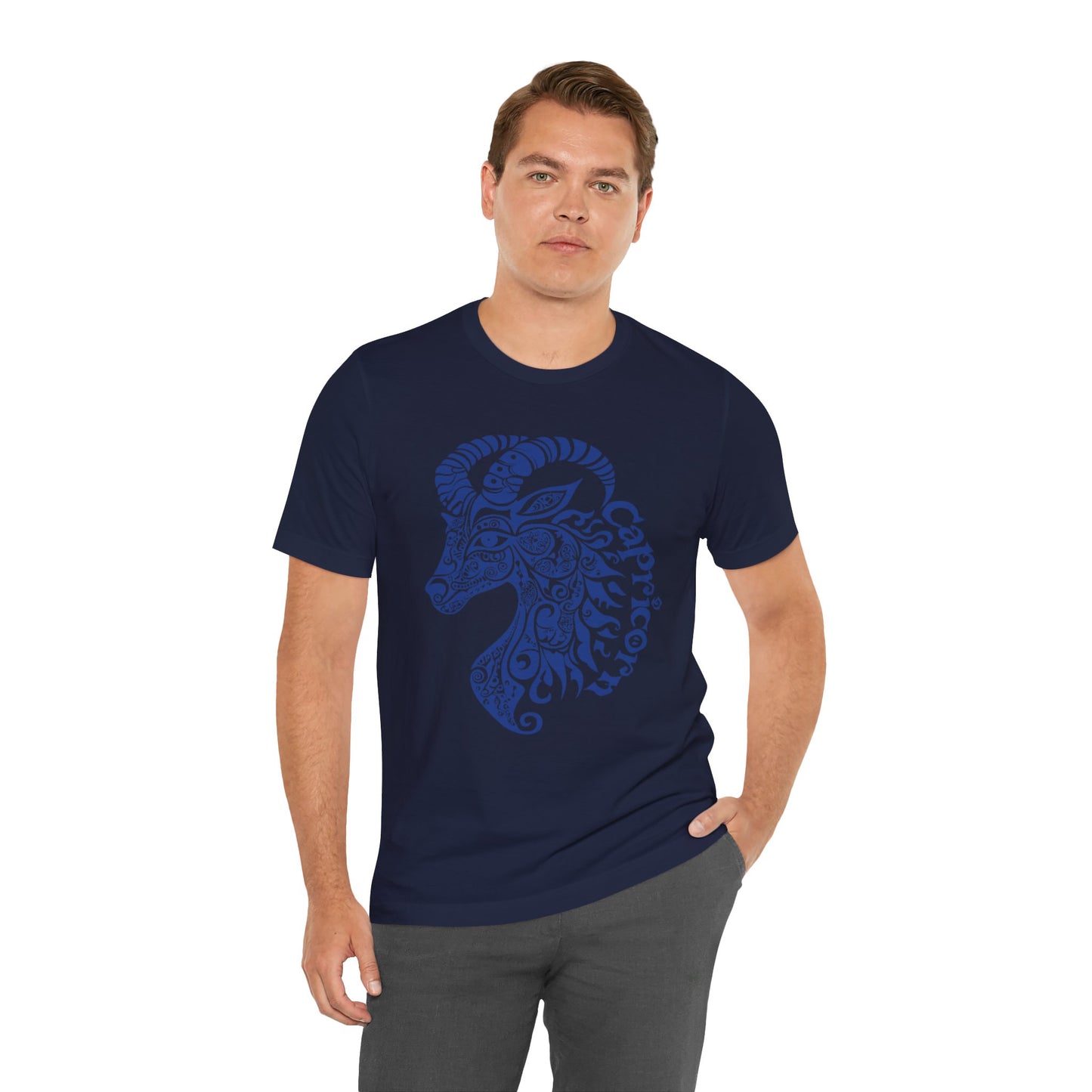 Capricorn blue graphic Unisex Jersey Short Sleeve Tee