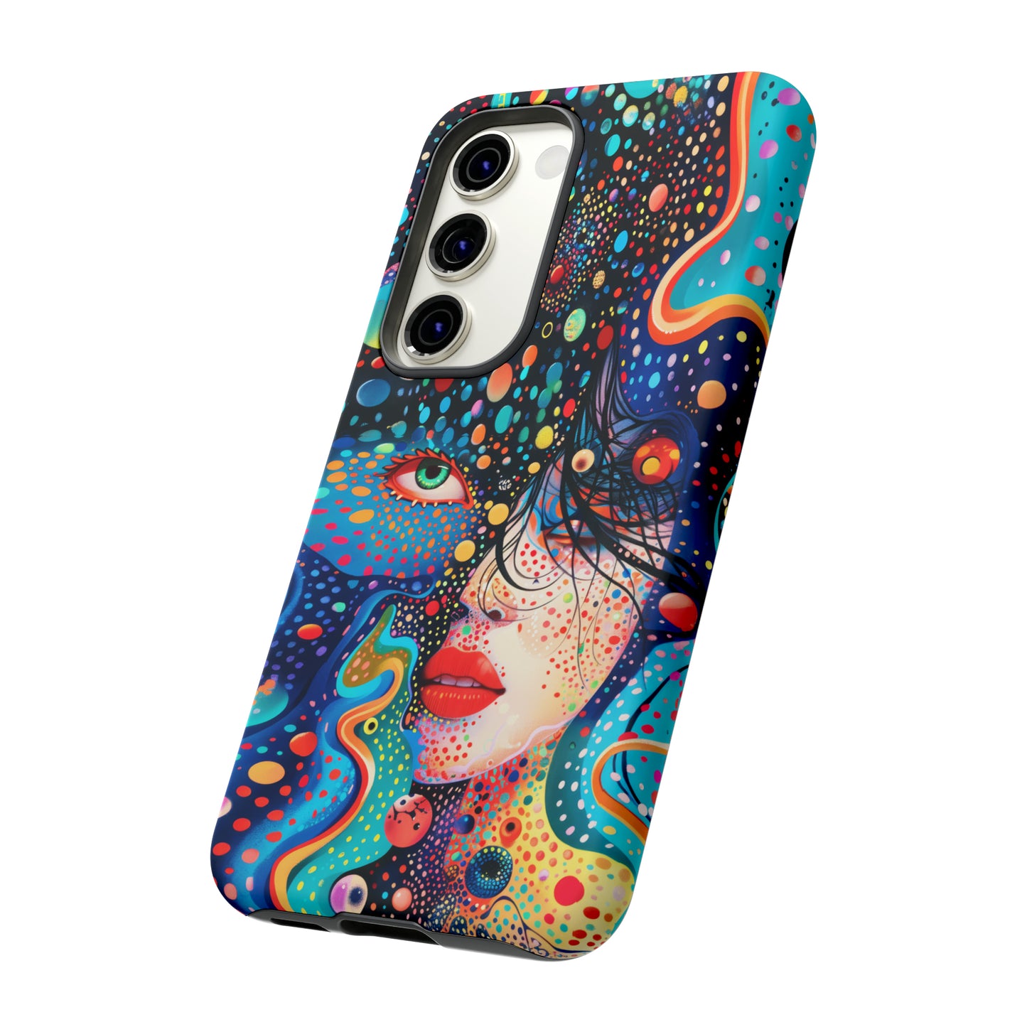 Phone Case, dream in color, Artistic design, Tough Case, Colorful whimsical flower design, iPhone 15, 14, 13, 12, 11, Samsung, Pixel