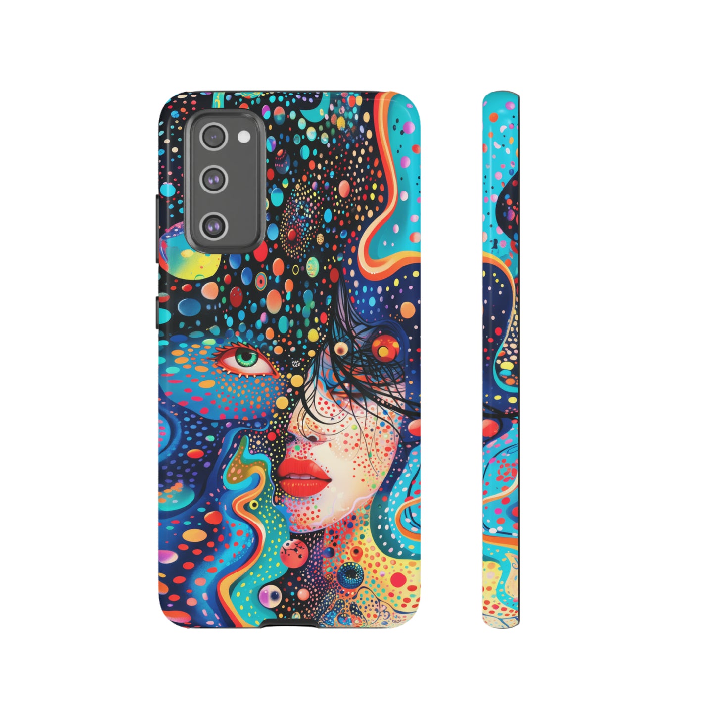 Phone Case, dream in color, Artistic design, Tough Case, Colorful whimsical flower design, iPhone 15, 14, 13, 12, 11, Samsung, Pixel
