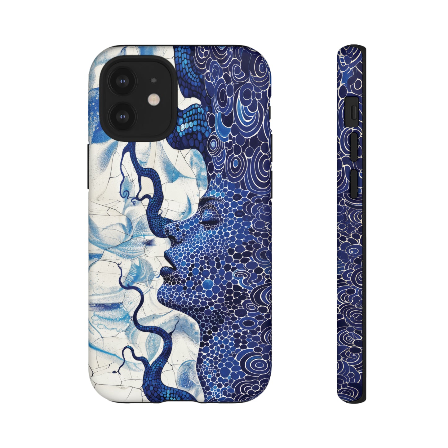 Phone Case, blue woman Artistic design, Tough Case, Colorful whimsical fantasy design, iPhone 15, 14, 13, 12, 11, Samsung, Pixel