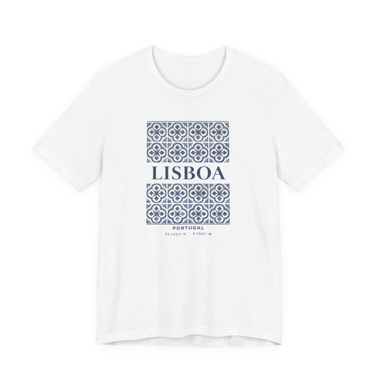 Lisboa Azulejo Tee — Portugal Tile Pattern Unisex T-Shirt