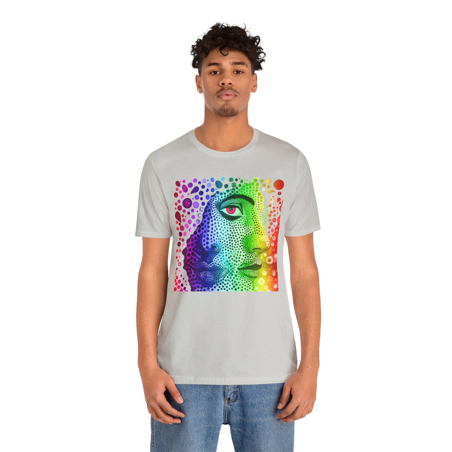 Two faced rainbow Unisex Jersey Short Sleeve Tee