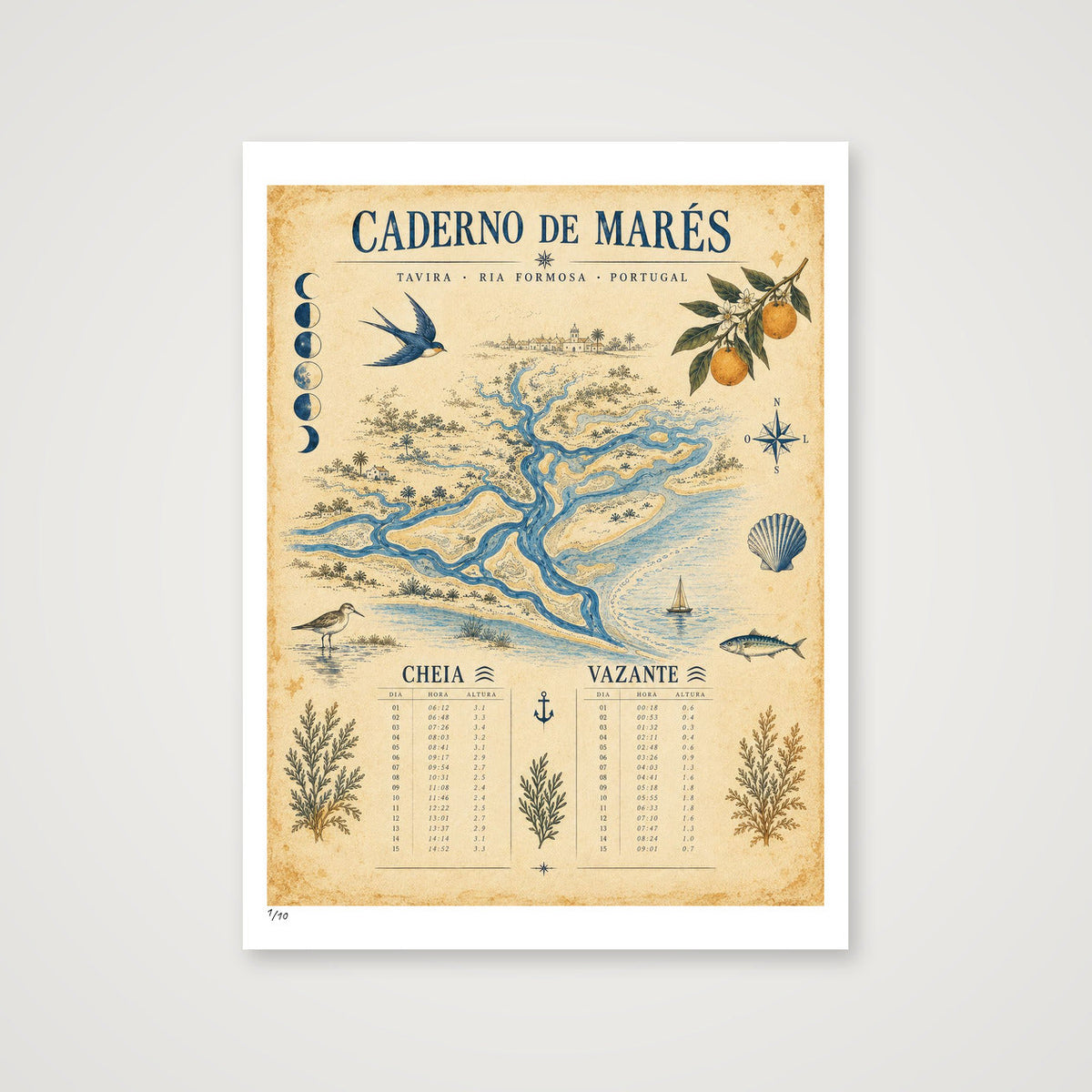Caderno de Marés — 60×80cm, 24×31" Print only