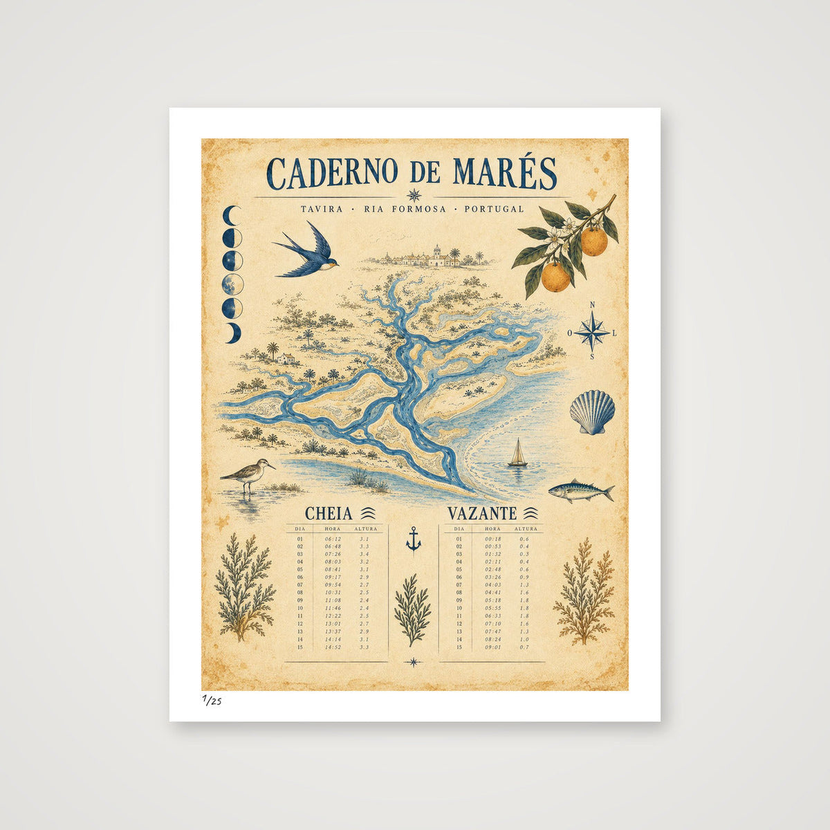 Caderno de Marés — 40×50cm, 16×20" Print only