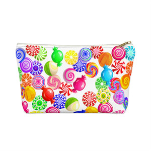 Candy on white Accessory Pouch w T-bottom