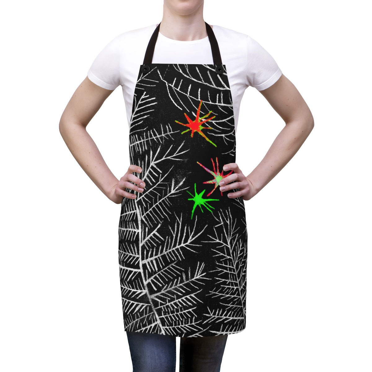 Branches & Stars B&W Apron