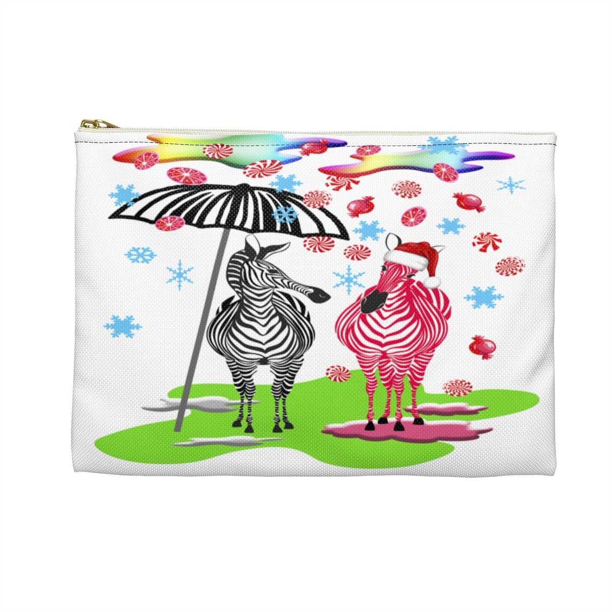 Candycane zebra Accessory Pouch