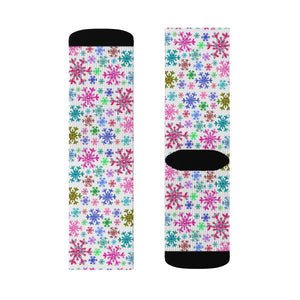Neon Snowflake print Socks