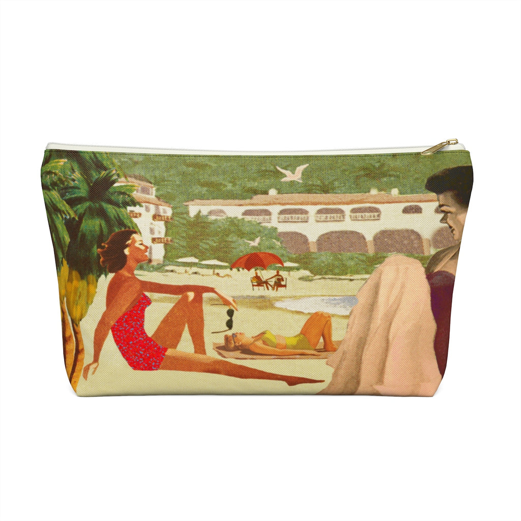 Vintage Beach Accessory Pouch w T-bottom