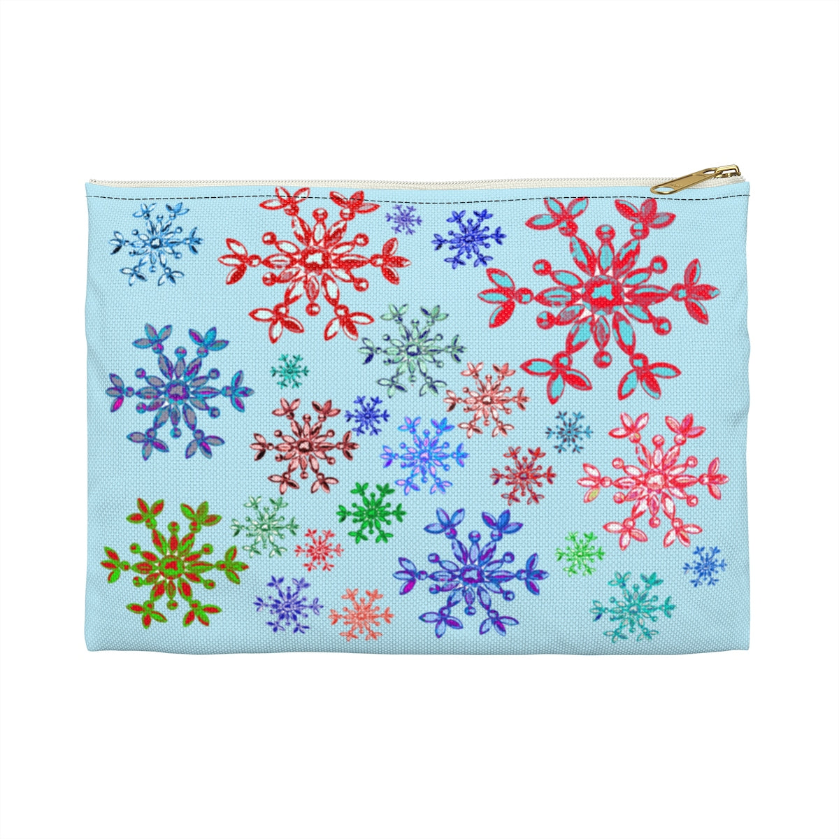 Neon snowflake blue Accessory Pouch