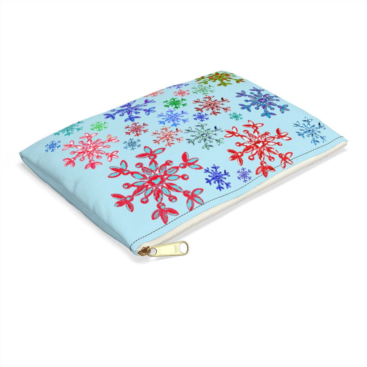Neon snowflake blue Accessory Pouch