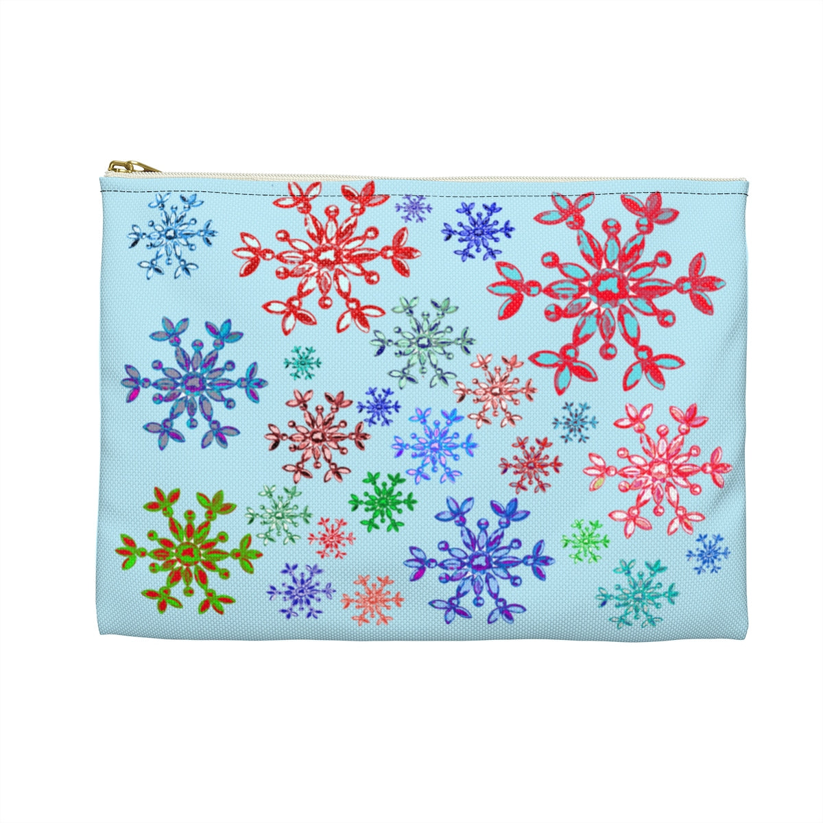 Neon snowflake blue Accessory Pouch