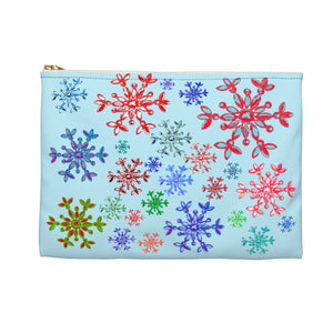 Neon snowflake blue Accessory Pouch