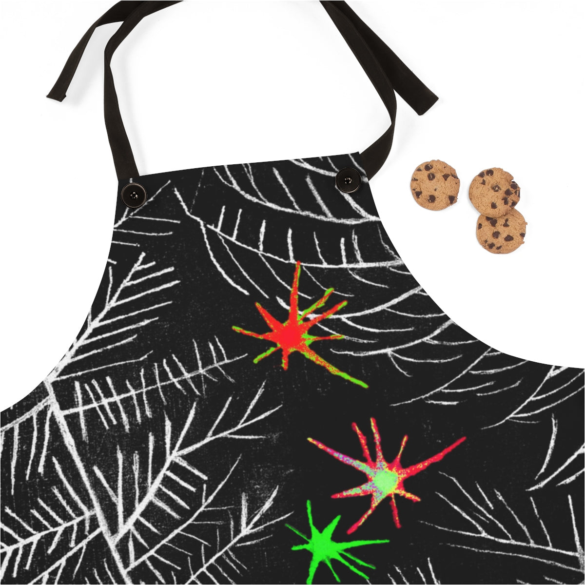 Branches & Stars B&W Apron