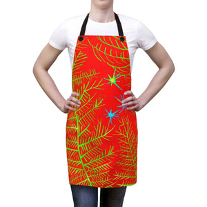 Branches & Stars Red Apron