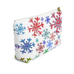 Neon snowflake Accessory Pouch w T-bottom