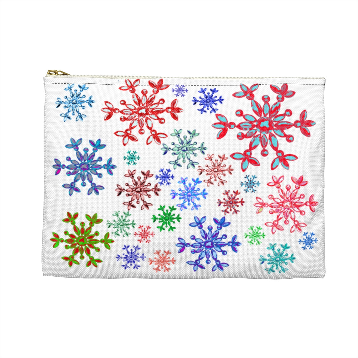 Neon snowflake Accessory Pouch