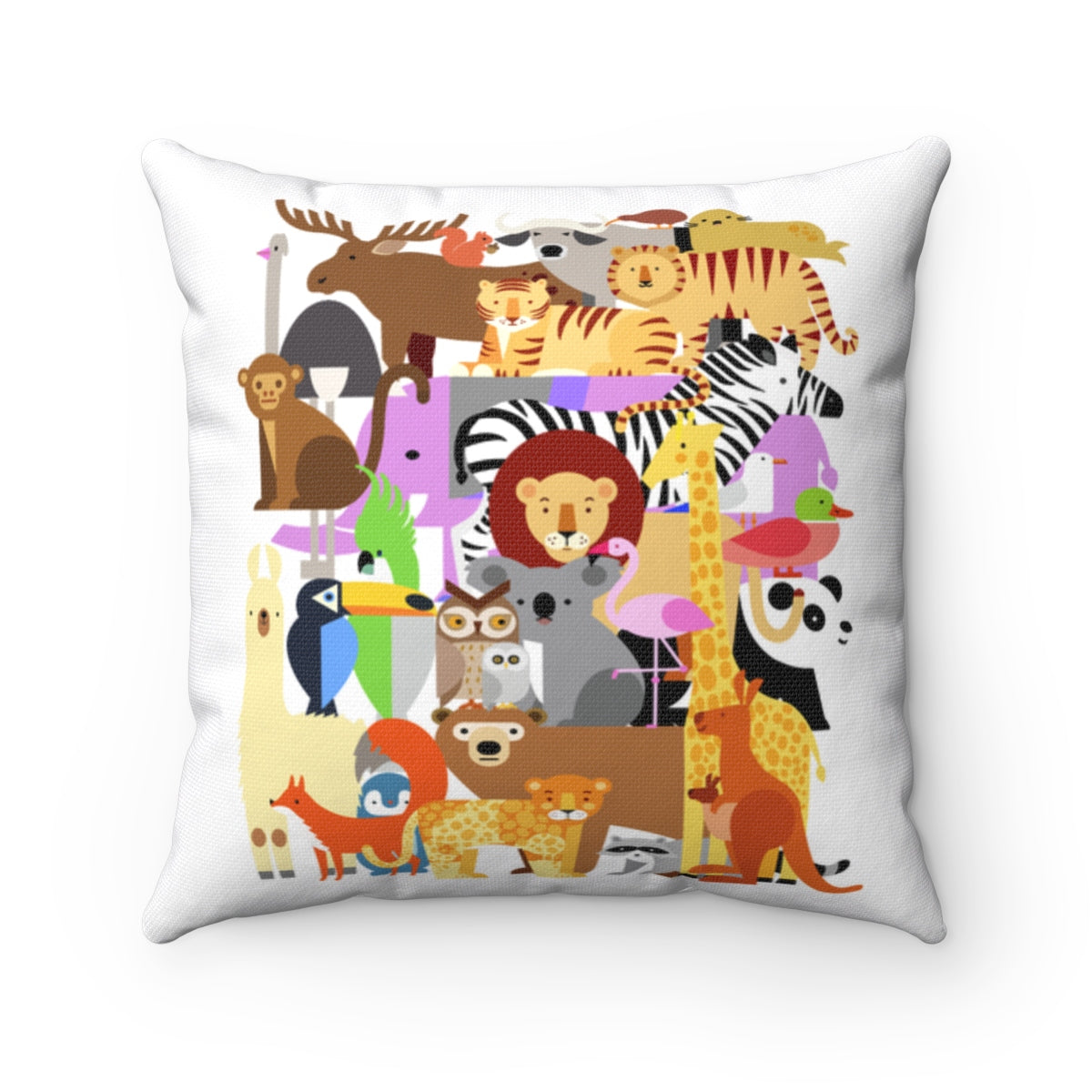Animal collage Square Pillow