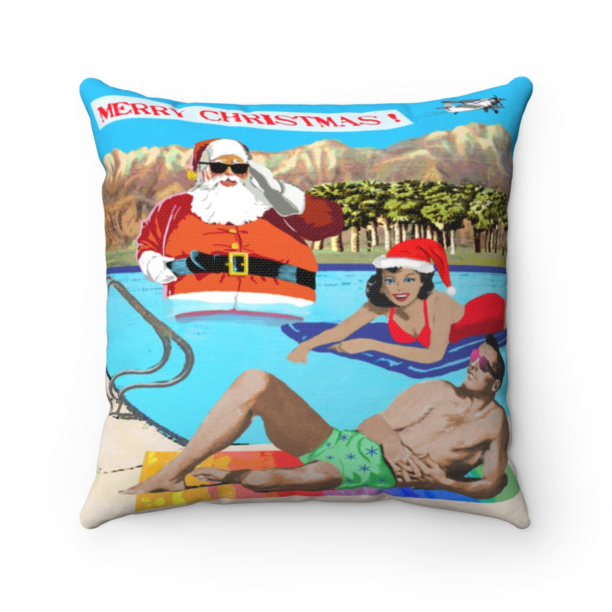 Christmas Couple Square Pillow