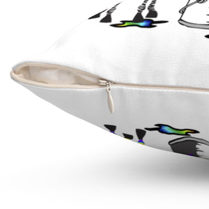 Rainbow zebra Square Pillow