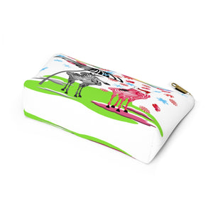 Candycane zebra Accessory Pouch w T-bottom