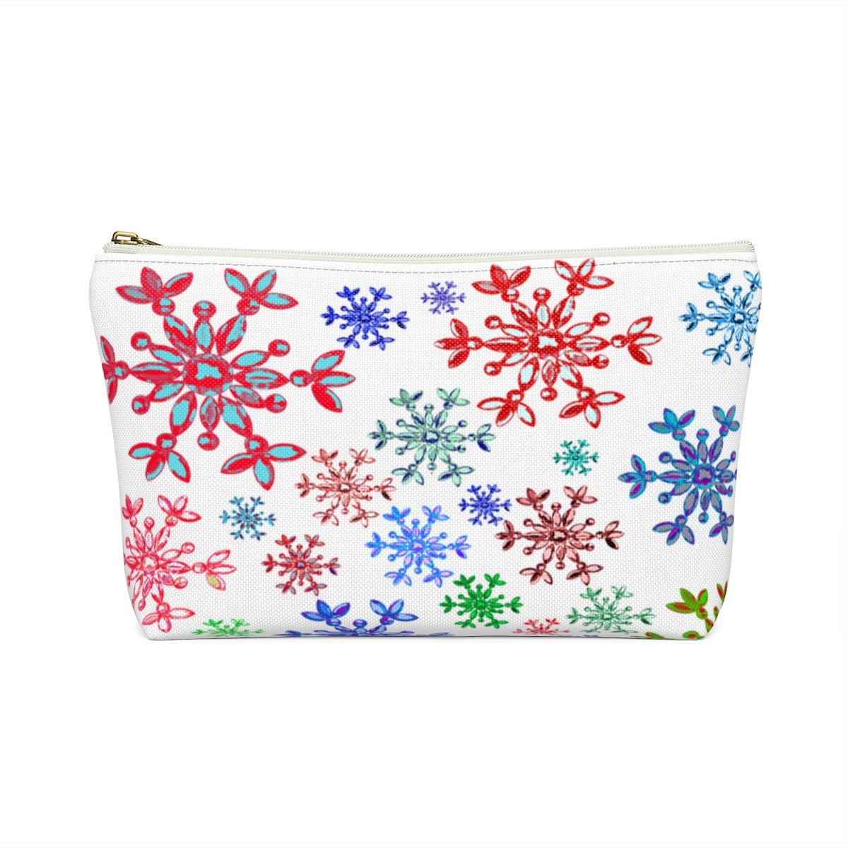 Neon snowflake Accessory Pouch w T-bottom