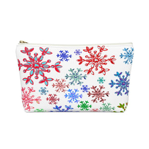 Neon snowflake Accessory Pouch w T-bottom