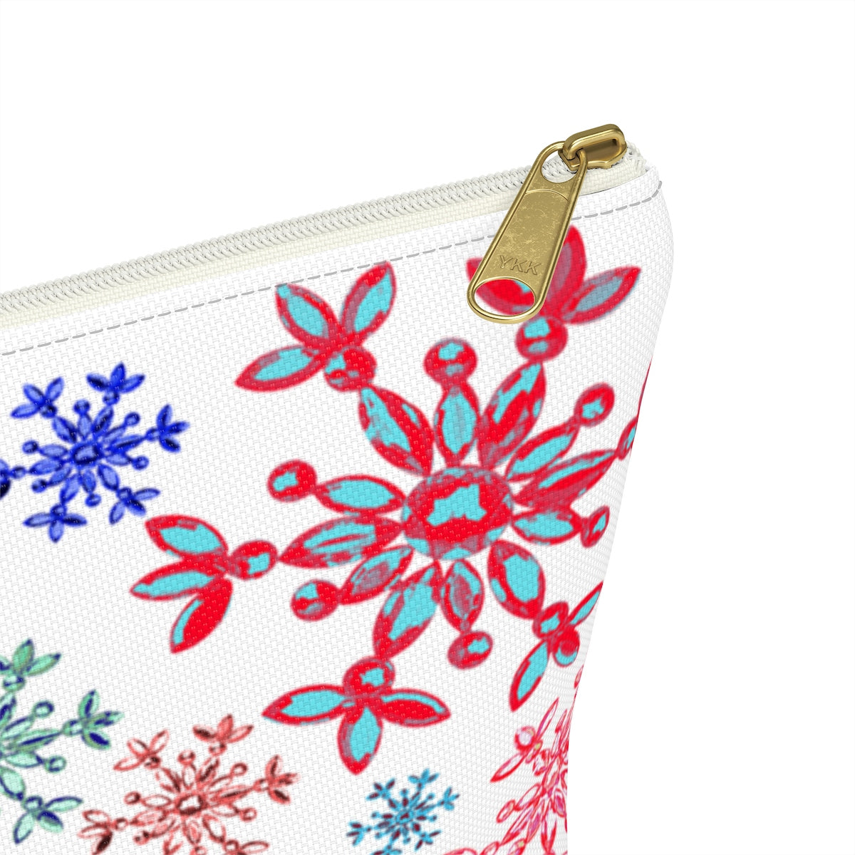 Neon snowflake Accessory Pouch w T-bottom