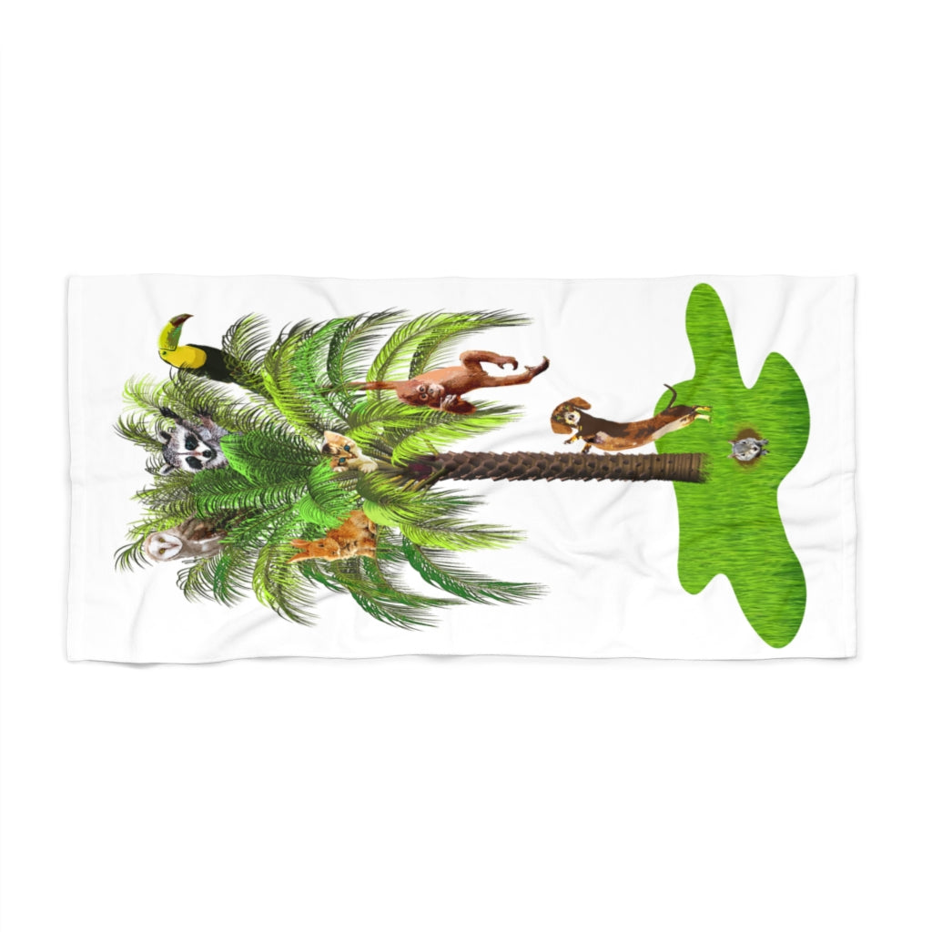 Hiding Zoo in Palm Kids Beach Towel