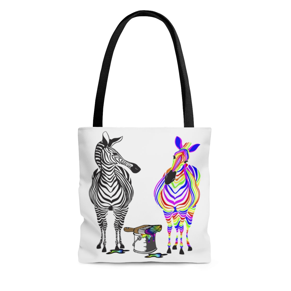 Rainbow zebra Tote Bag