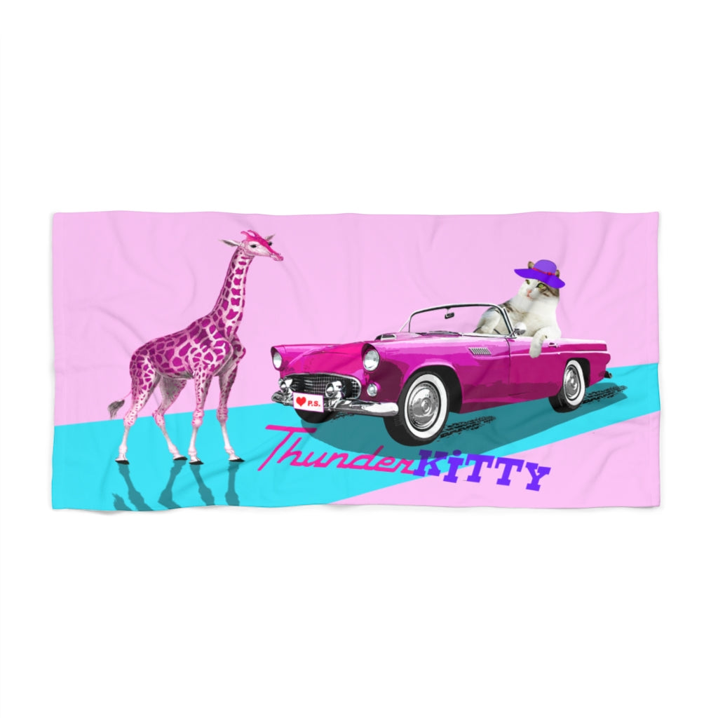 Thunderkitty Kids Pink Beach Towel