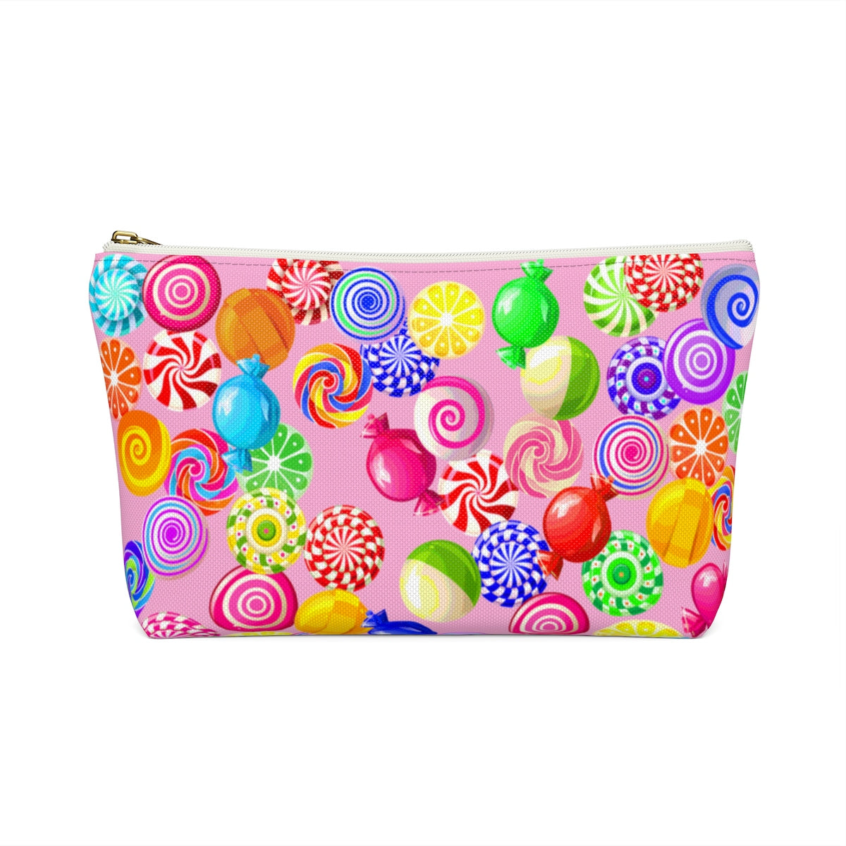 Candy on pink Accessory Pouch w T-bottom