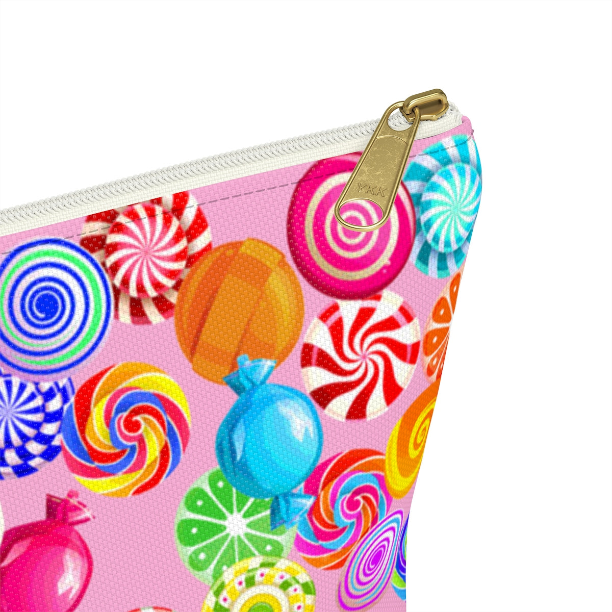 Candy on pink Accessory Pouch w T-bottom