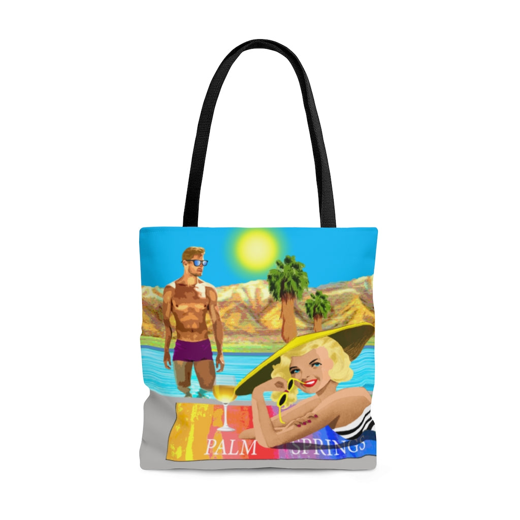 Marilyn and Joe AOP Tote Bag