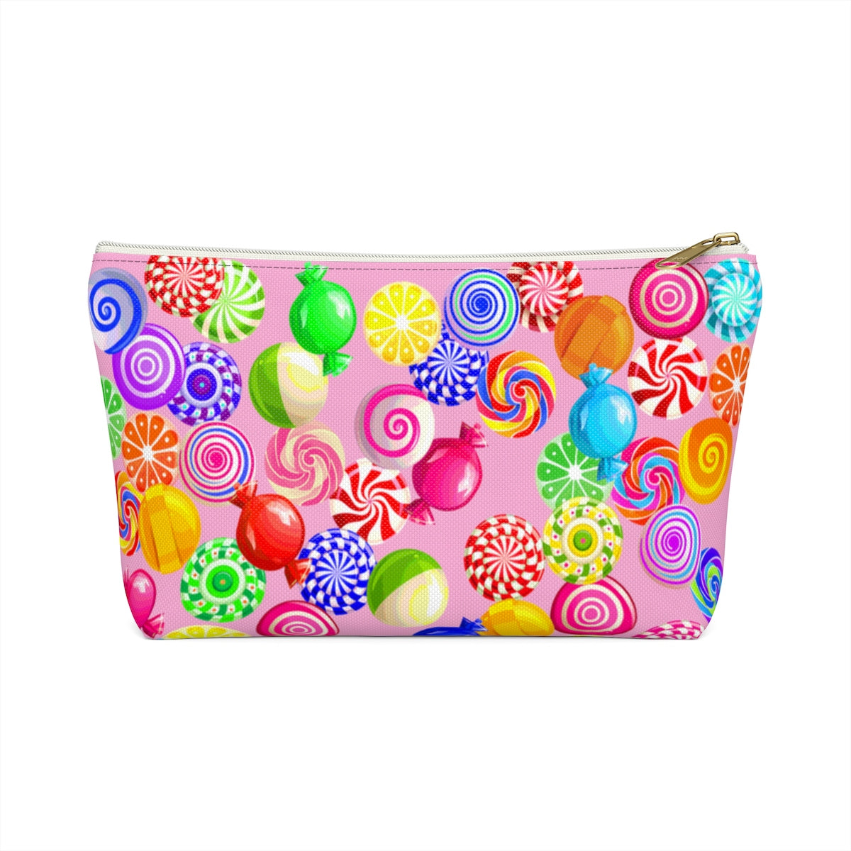 Candy on pink Accessory Pouch w T-bottom