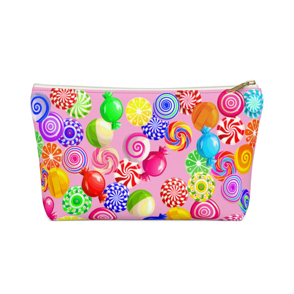 Candy on pink Accessory Pouch w T-bottom