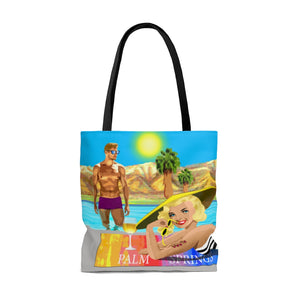 Marilyn and Joe AOP Tote Bag